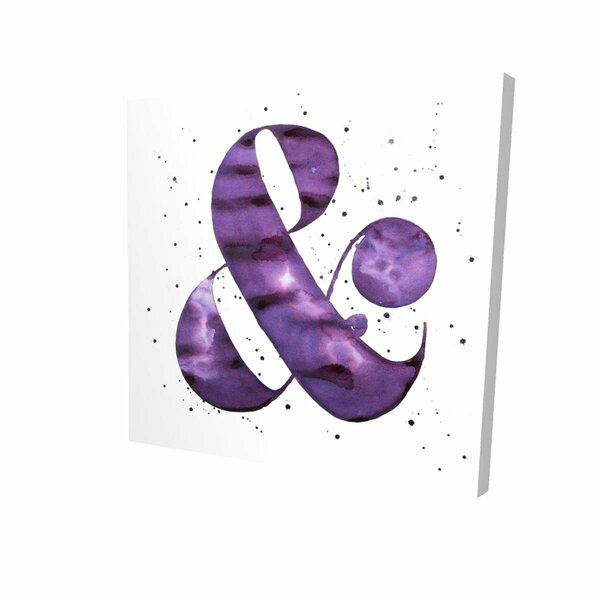 Begin Home Decor 12 x 12 in. Ampersand Purple-Print on Canvas 2080-1212-TY19